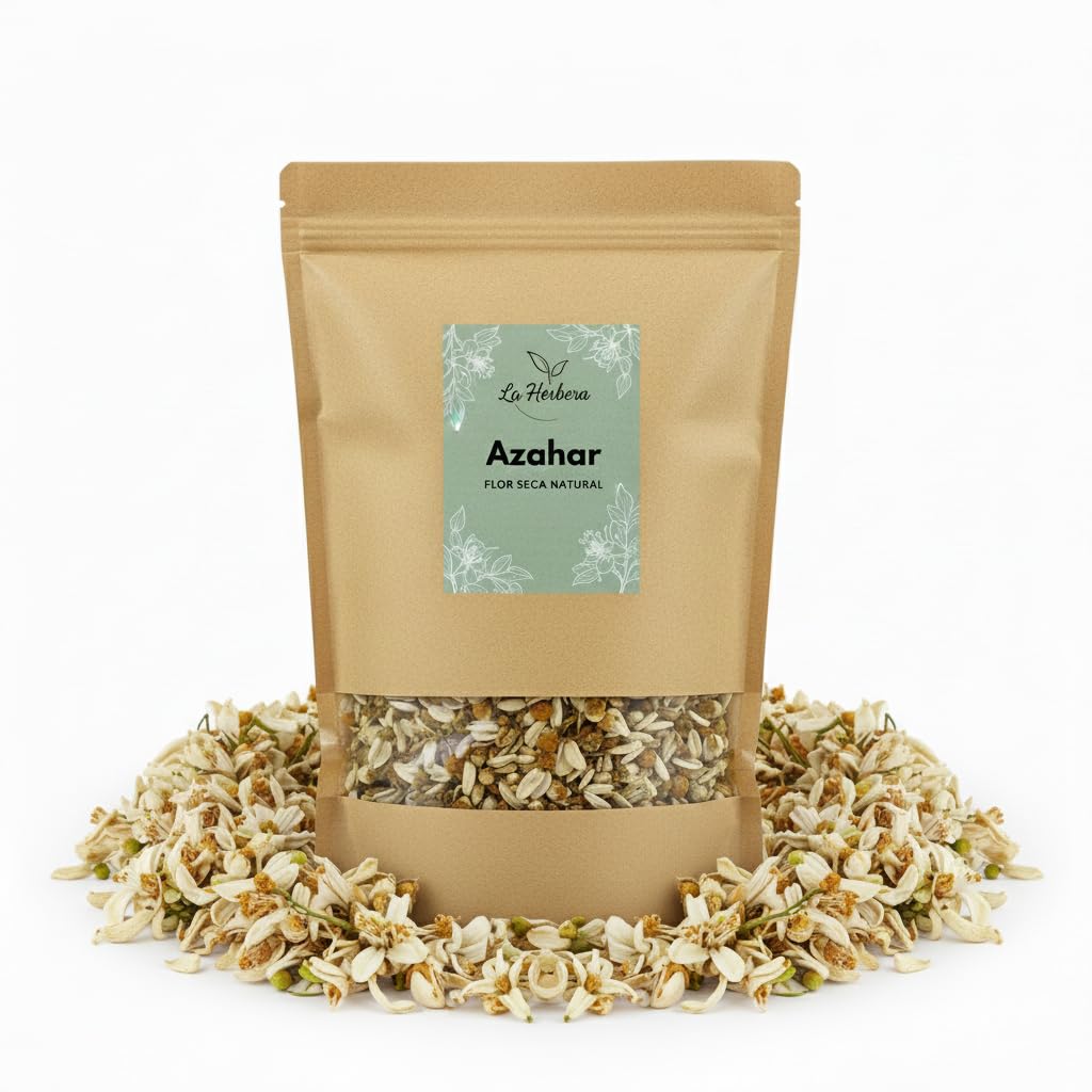 Azahar (Citrus aurantium) getrocknet lose 1000 g – für Kräutertees, 100% natürlich, ohne Zusätze – La Herbera