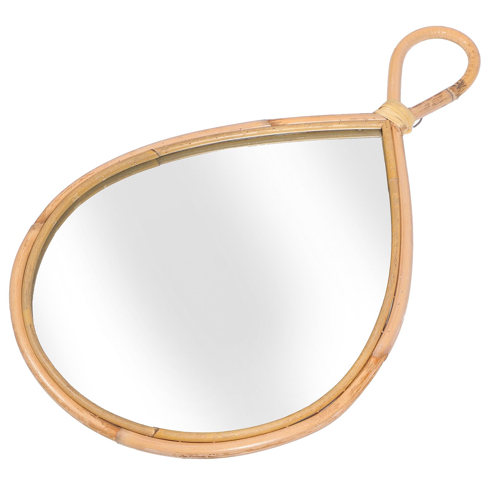 Miroir mural en osier naturel 28 cm BESPORTBLE pour deco boheme chambre et salon