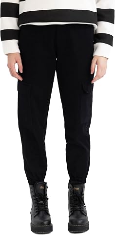 DeFacto Kadın Coool Kargo Jogger Gabardin Normal Bel Pantolon