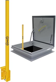 Foldable Roof Hatch Safety Post, Hatch Ladder Extension Hand Assist Safety Rails, Safe Entry and Exit of Roof Hatch