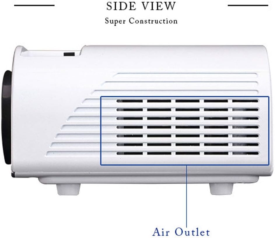 DXM Portable Projector RD-805B side view with air outlet