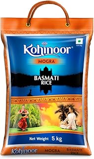 Kohinoor Mogra Rice 5Kg | Premium Mogra Rice | Long Grains & Rich Aroma | Ideal for Daily Meals | Pack of 1 Price In India