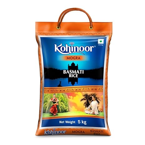 Kohinoor Mogra Rice 5Kg | Premium Mogra Rice | Long Grains & Rich Aroma | Ideal for Daily Meals | Pack of 1