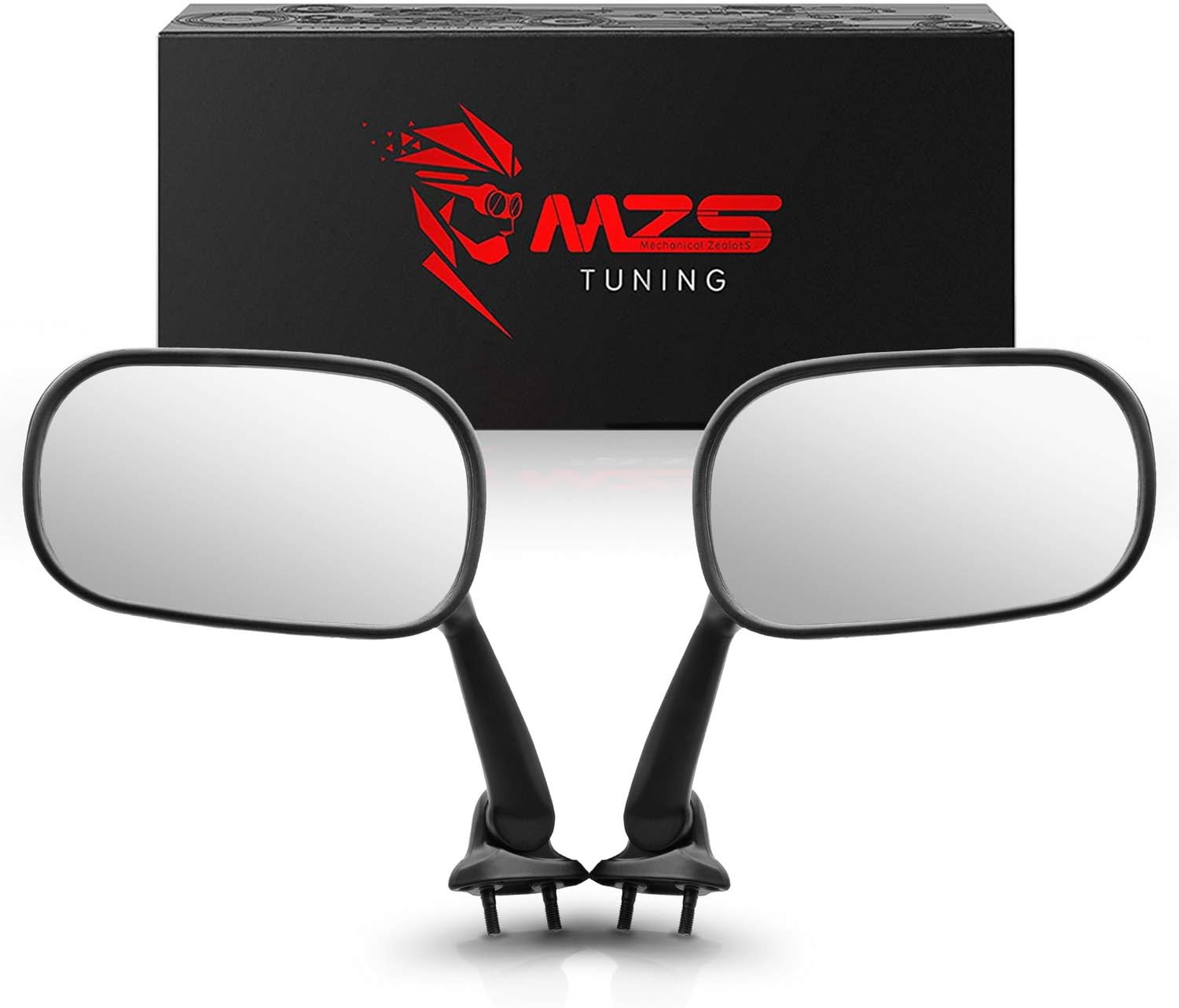 Motorcycle Mirrors, Racing Rear View Side Fairing Mirror Black Adjustable Compatible with YZF R6 YZF-R6 RJ15 2008-2016