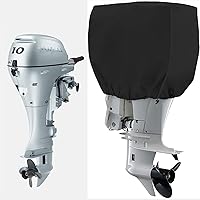 GaiRen Heavy Duty Waterproof Outboard Motor Cover Up to 15HP - Thick Polyester Fabric for All-Weather Protection
