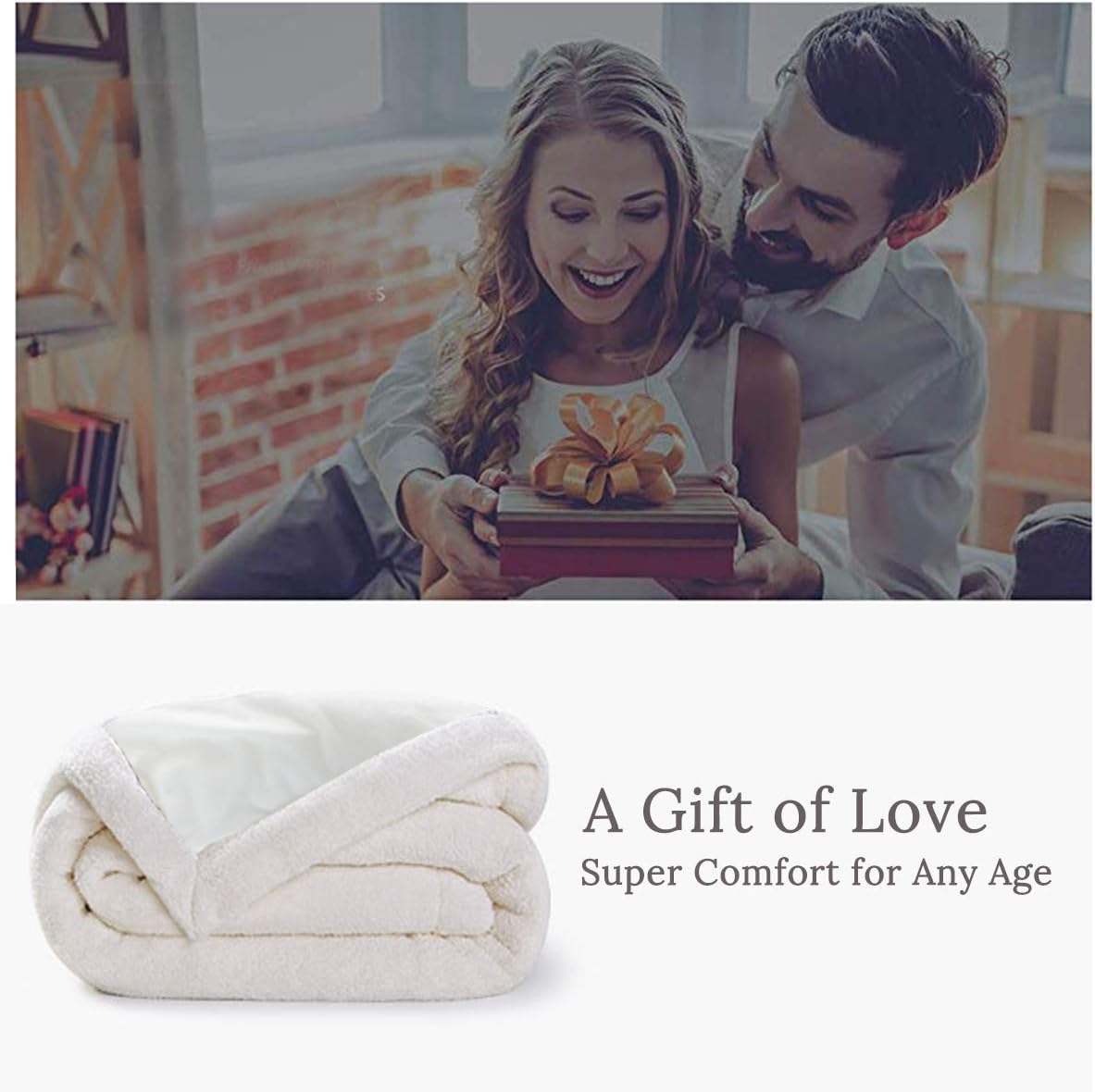 I Love You to The Moon and Back Sherpa Throw Dark Blanket with Quotes Size White Letters Fleece Blanket for Couch (50 x 60 Inches)