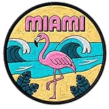Miami Florida Patch Embroidered Iron on Patches for Clothes Backpacks Bags Jeans Jackets Size 3' ID45095