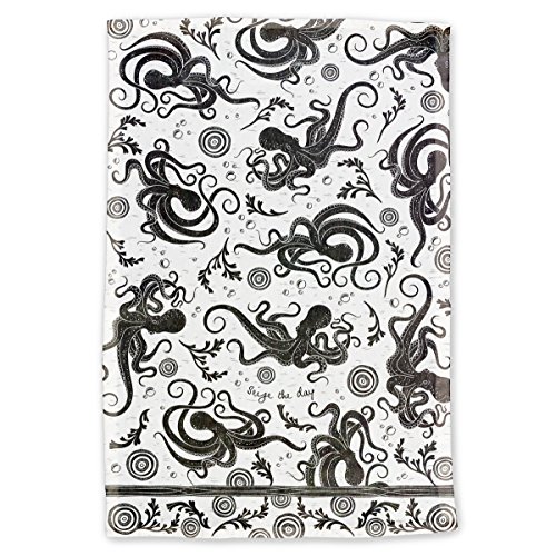 Karma Gifts Ka101944 Black And White Boho Tea Towel,Cotton, Octopus #TOP1