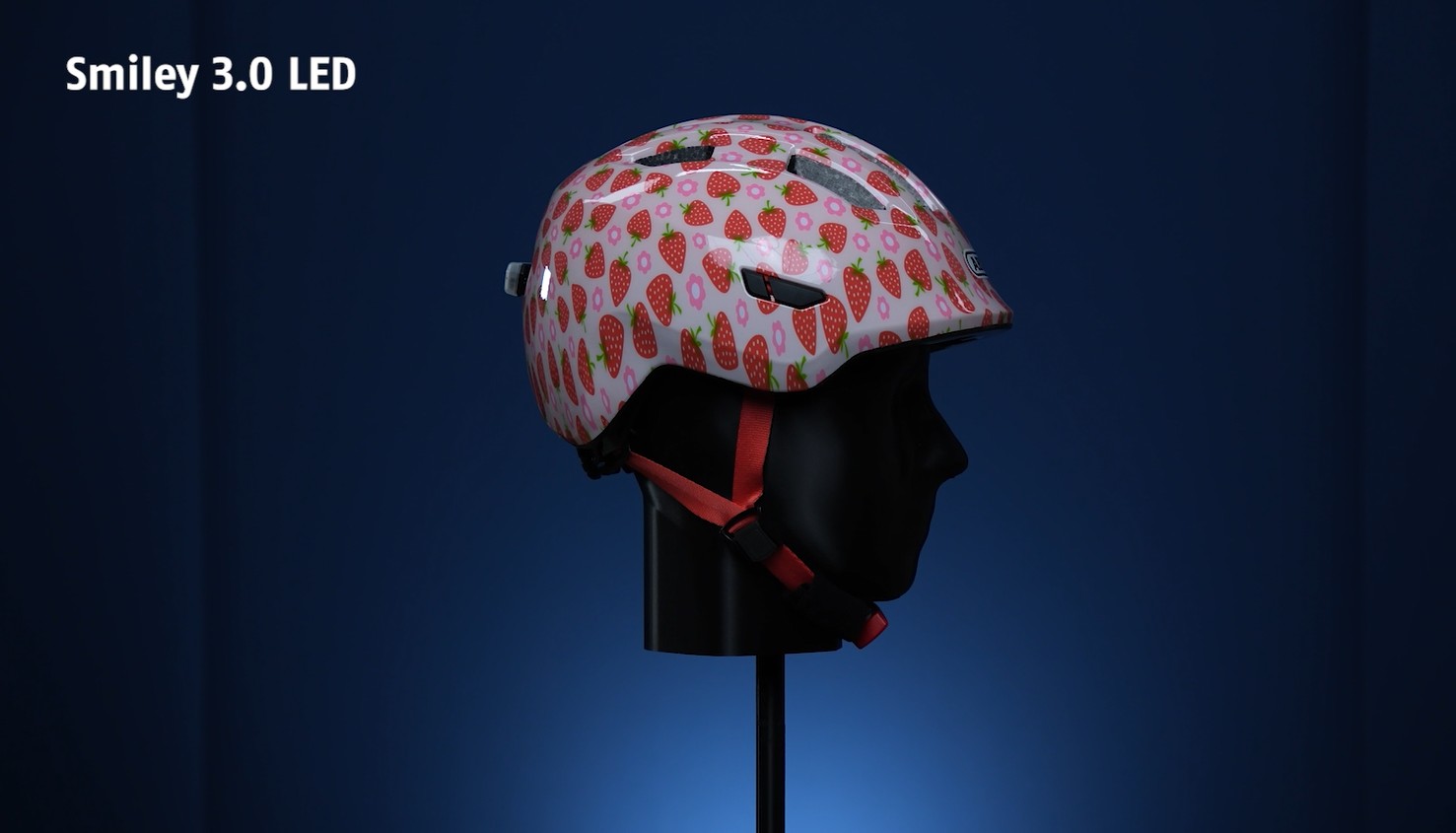 Casque Vélo Enfant Smiley 3.0 LED – Rose Taille M (50-55cm)