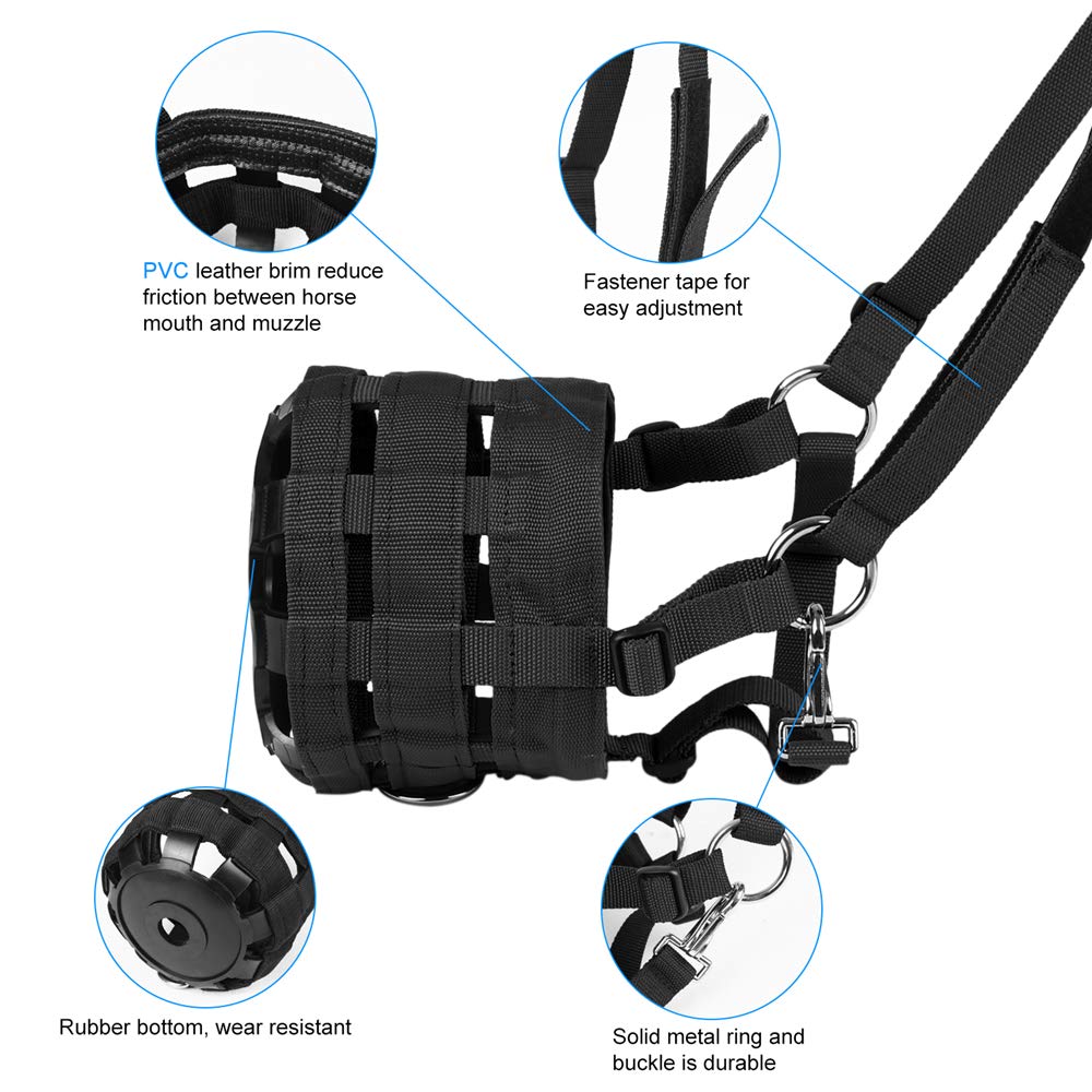Museau à Pâturage Tough 1 Pour Cheval – Noir – Taille Robuste – Occasion