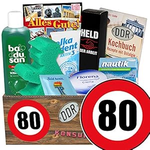 80. Geburtstag / Pflege Geschenk Set / Geschenkset Geburtstag Opa