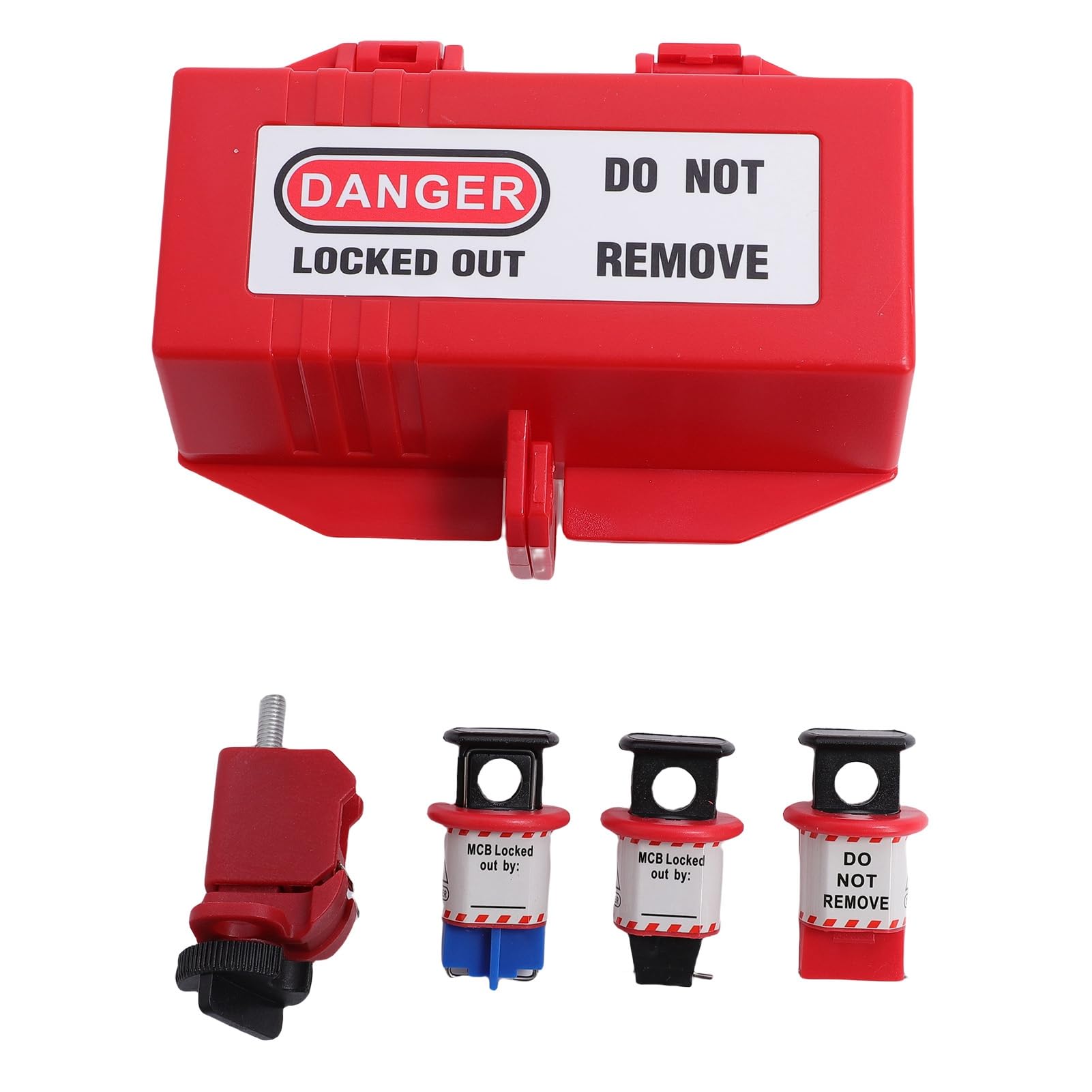 Kit de Etiquetado de Bloqueo, Bolsa de Nailon Resistente que Cumple con OSHA con 5 Candados de Acero 5 Candados de Nailon Kit de Seguridad Loto, Dispositivo de Bloqueo Eléctrico con