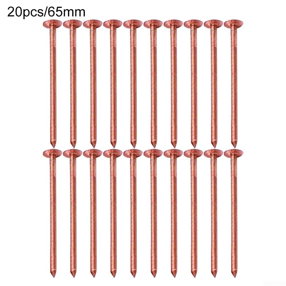Eawfgtuw Nägel zum Entfernen von Baumstumpfen aus reinem Kupfer, Wurzelkontrolle, Hardware-Set, 65 mm, 75 mm, Garten-Werkzeug für Baumwurzel-Management, großer Durchmesser, Metallspikes (A)