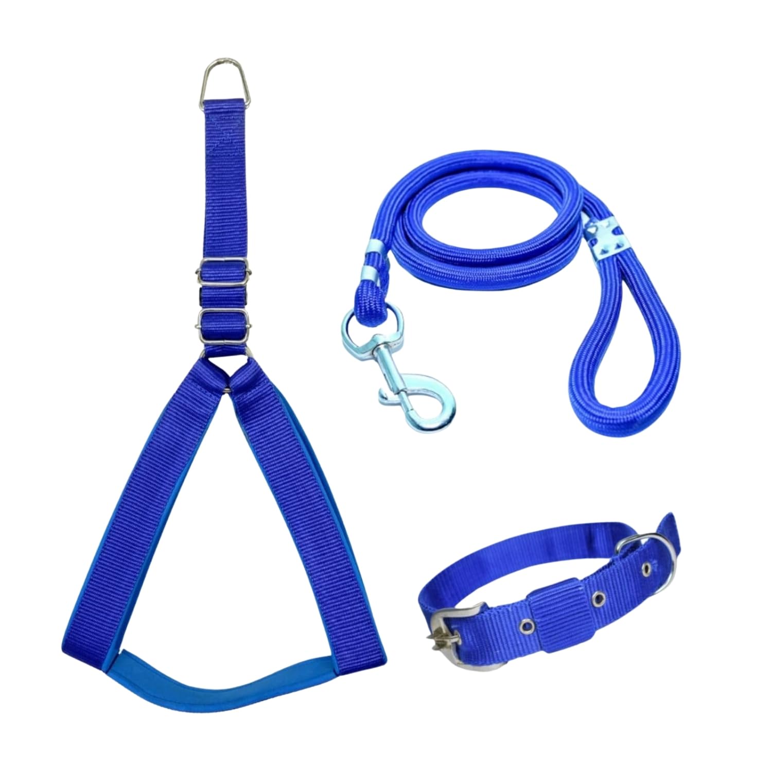 WildSmith Dog Harness, Dogs Accessories, Dog Leash for Medium Dogs, Control Handle, Dog Belt Outdoor,Dog Vest Harness,Dog Collar & Leash Set (Blue, M, Suitable for 10-22.5kg) (B0CKLNNM72) Amazon Price History, Amazon Price Tracker