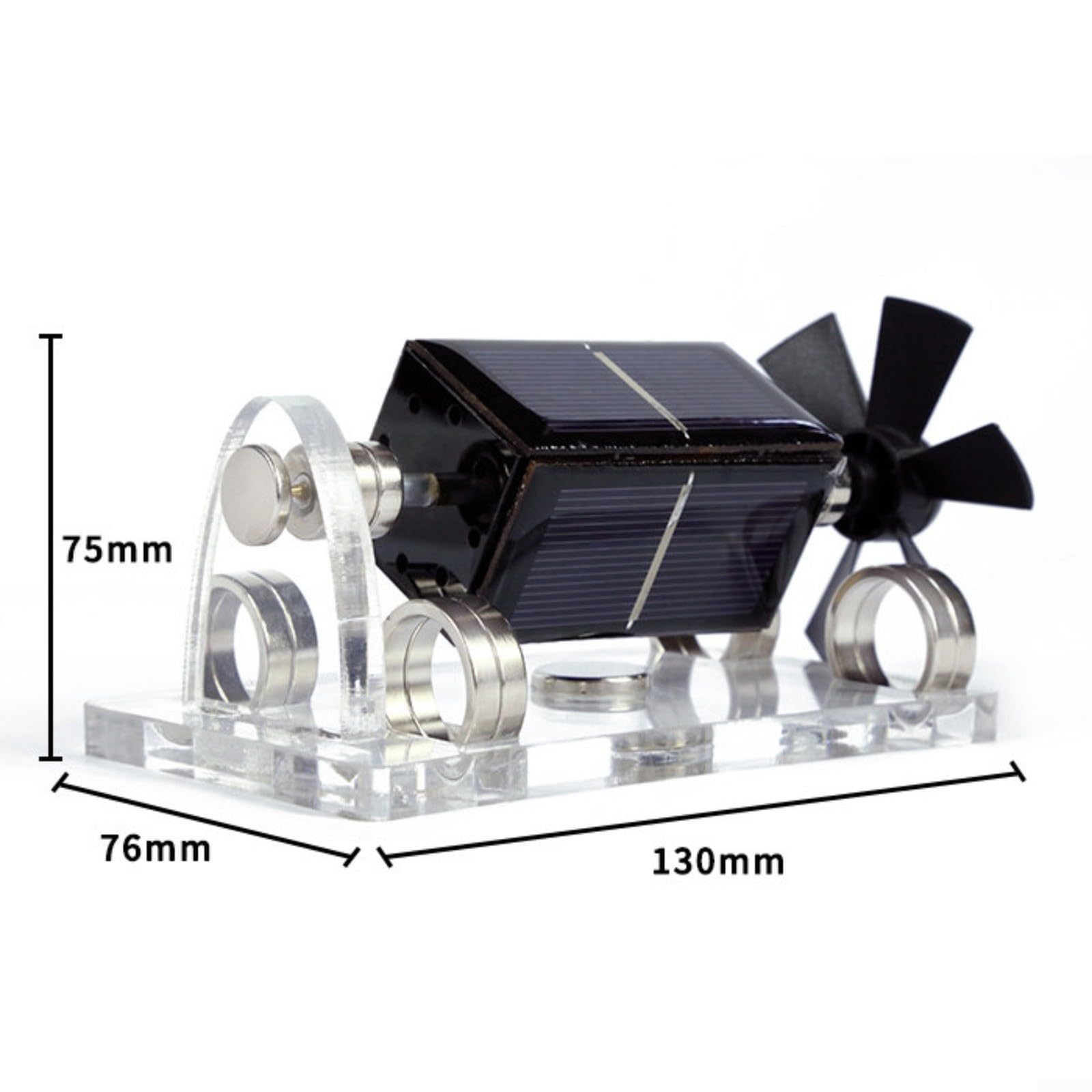 Modelo de motor de levitación magnética alimentado por energía solar, decoración creativa de escritorio ABS, con tecnología Maglev de 4 lados, para aprendizaje de ciencias educativas y