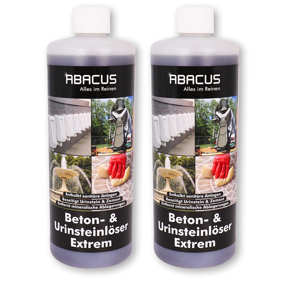 ABACUS® 2 x 1000 ml – Disolvente de hormigón y disolvente de orina Extreme (7710.2) – Limpiador de velo de cemento