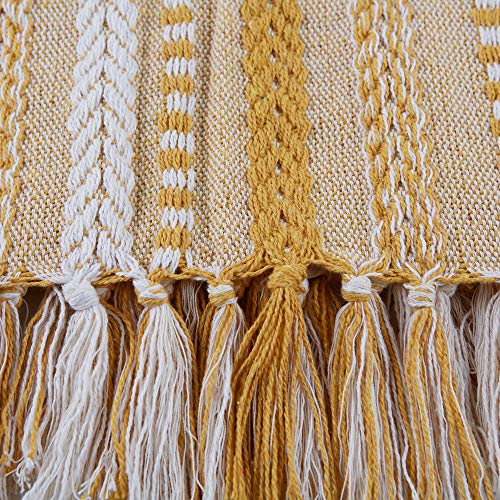 Dii Braided Striped Throw, 50X60, Honey Gold #TOP1