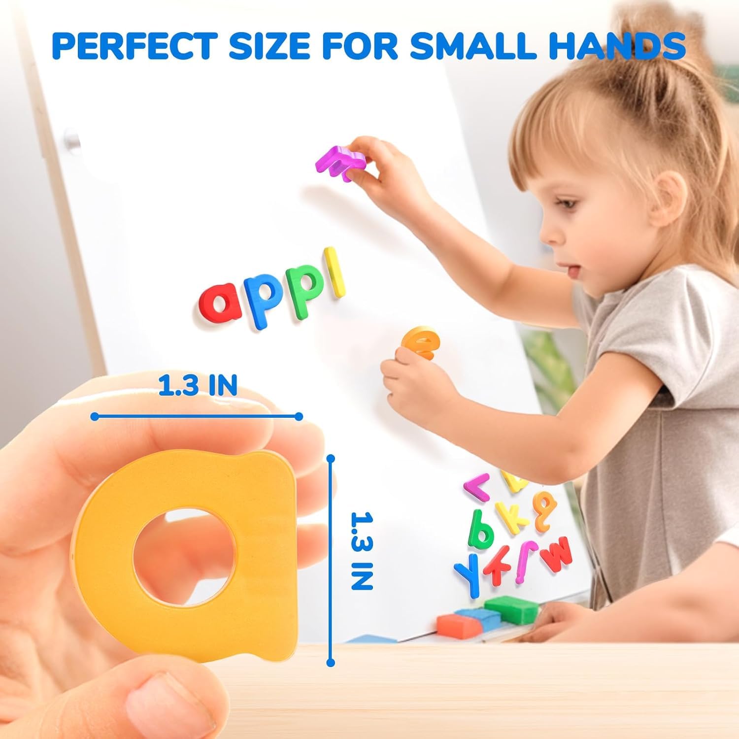 VoSinrly Magnetic Letters, 312 Pieces Lowercase Alphabet Fridge Magnets, ABC Magnets for Toddlers Kids, Educational Learning Plastic Letters Magnets Set for Kindergarten Classroom (312) - Image 3