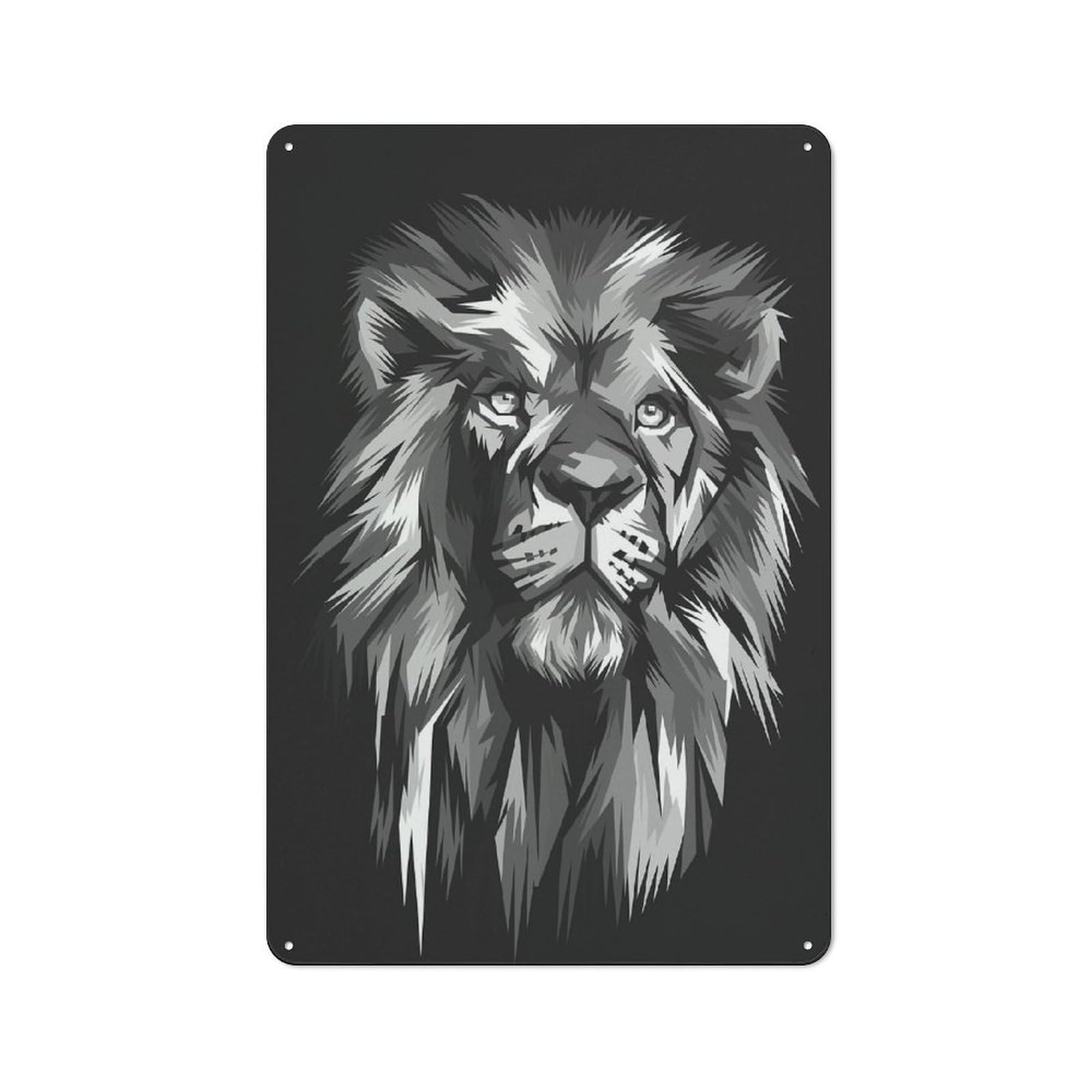 Shed Style Lion Shed Metal Sign 30x20cm, Shed Wall Decor for Shed, Garden Room, Porch Or Garage