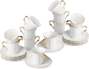 BTaT- Espresso Cups And Saucers Set Of 6 With Gift Ethiopia - View #8