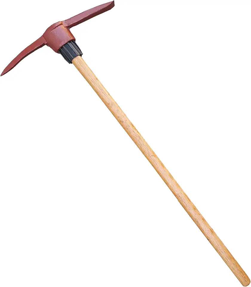 Picareta Ponta E Pá Forjada Tarza Com Cabo