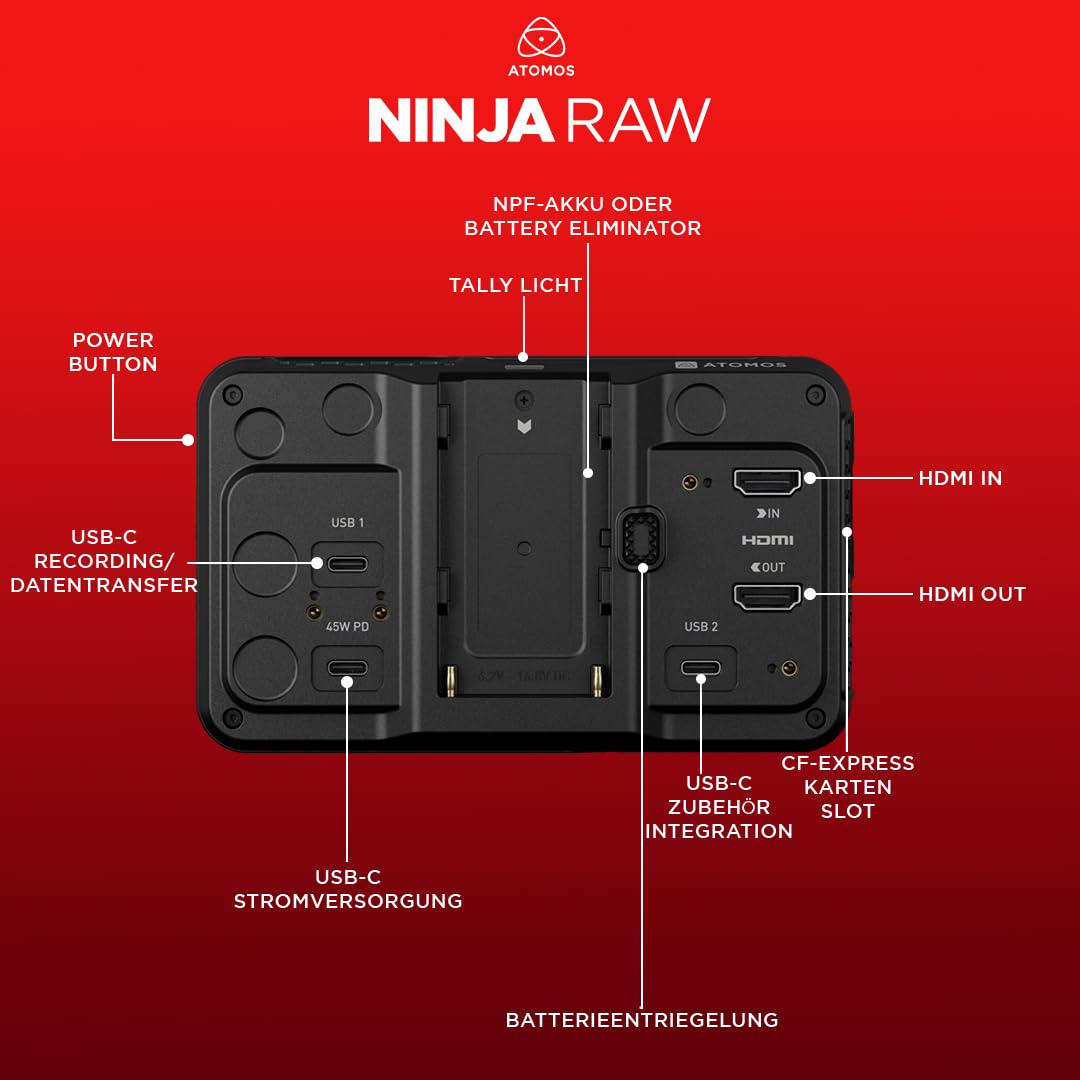 ATOMOS Moniteur enregistreur Ninja RAW - ATOMNJRW01