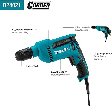 Makita DP4021 1/2 Drill with Keyless Chuck