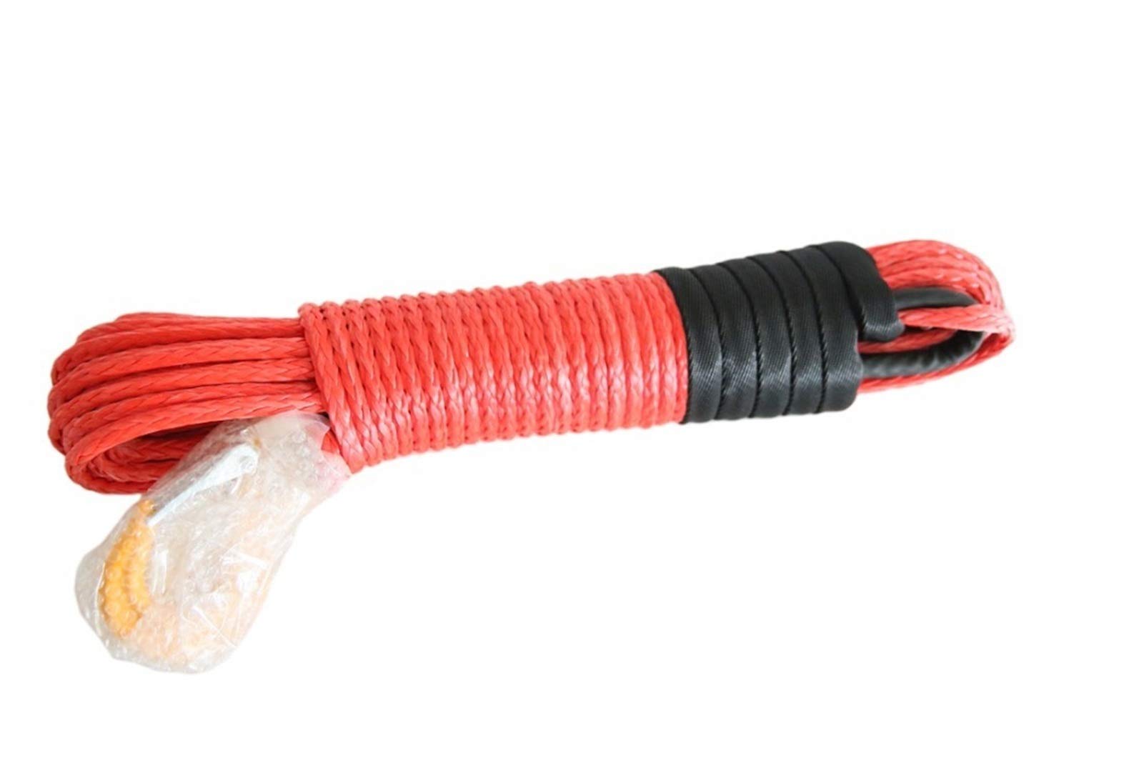 Winch Rope, Red 5/16 * 100feet 4x4 Synthetic Winch Rope,ATV Winch Accessaries,Towing Ropes,UHMWPE Rope,ATV Winch Cable