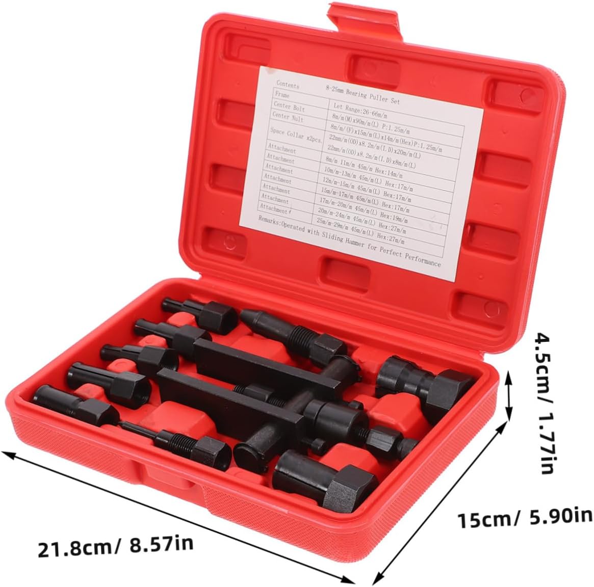 Unomor 10Pcs Two Jaw Motorcycle Bearing Puller Tool with Box Durable Bearing Removal Tool for Efficient Disassembly and Repair High Hardness and Toughness Easy to Use