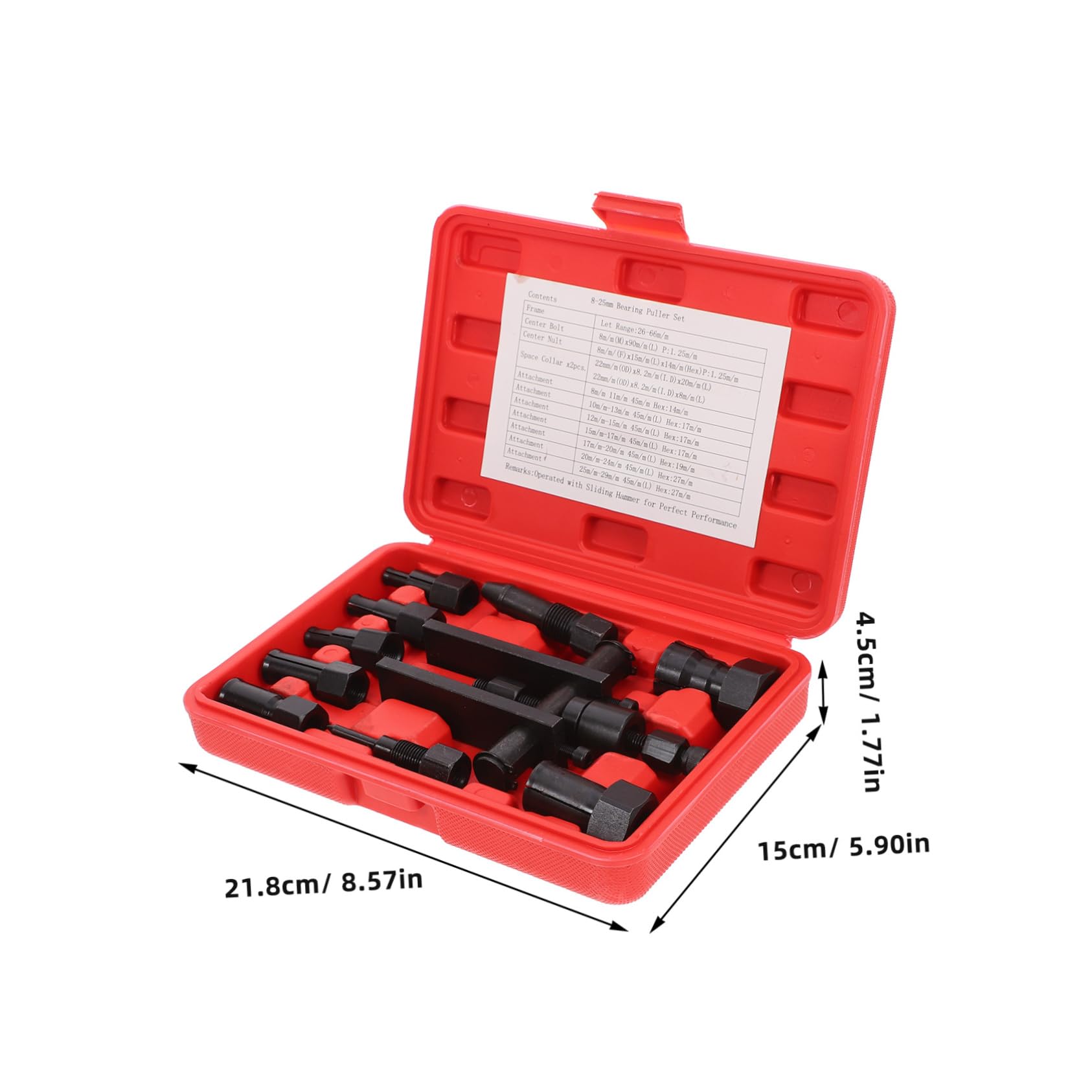 Unomor 10Pcs Two Jaw Motorcycle Bearing Puller Tool with Box Durable Bearing Removal Tool for Efficient Disassembly and Repair High Hardness and Toughness Easy to Use