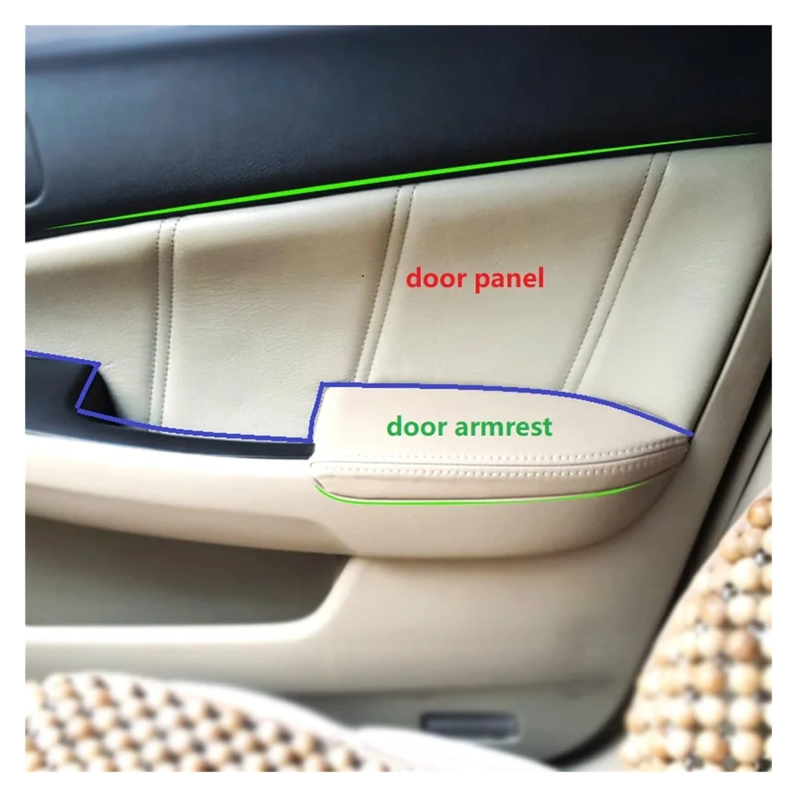 ROGNEE Imbottitura Elegante per per Accord 7th 2003-2007 in Pelle Microfibra Interni Auto Bracciolo di Controllo Box di Protezione della Copertura Trim (Color : Black