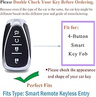 Vista 2 de SANRILY Funda de llave de coche para Chevrolet Equinox Malibu XL Trailblazer Tracker, Rojo