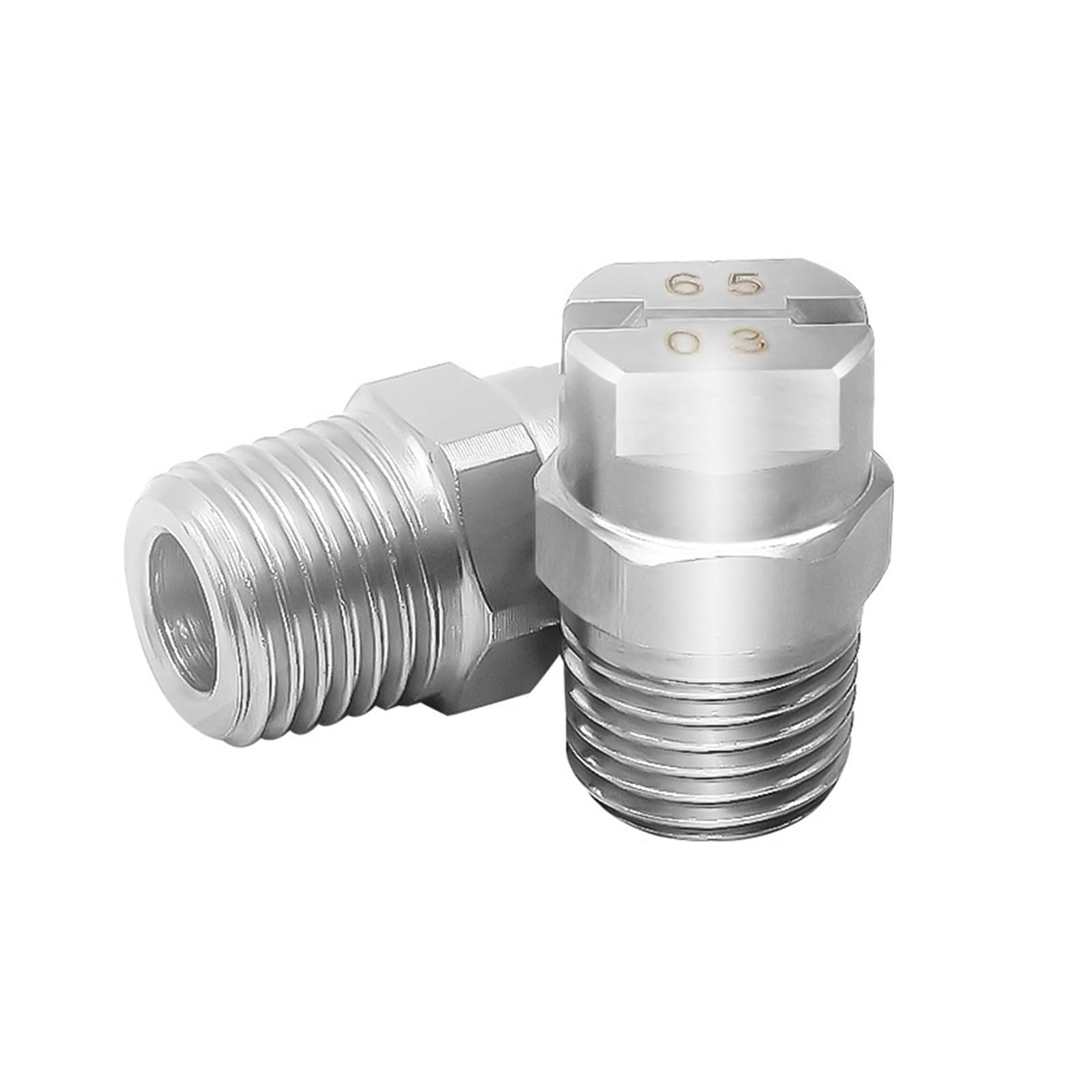BTYQKZVPM Pressure Washer Nozzles， Stainless Steel 1/8" 1/4" BSPT 65-110 Degree Vee Jet Cleaning(1i8 8002 Hole 0.91)