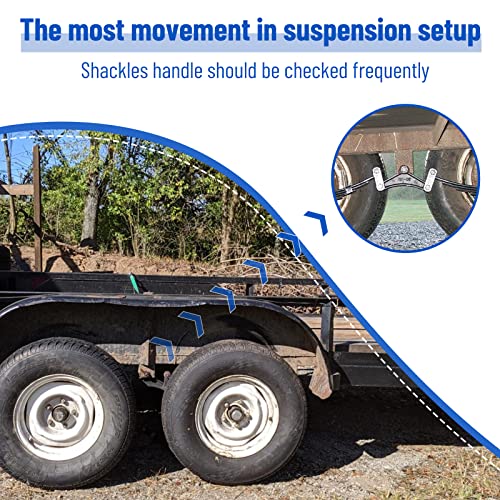 Image of 1 Pack Trailer Shackle Kit, 3-1 /8 inch Trailer Shackle Straps (312)