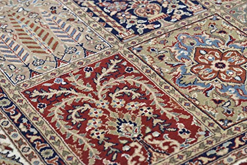 Klassischer Orientteppich Baktiyari N aus 80% Schurwolle / 20% Seide; handgeknüpft | 120 x 180 cm; Farbe: Rot/Cream… – Bild 6