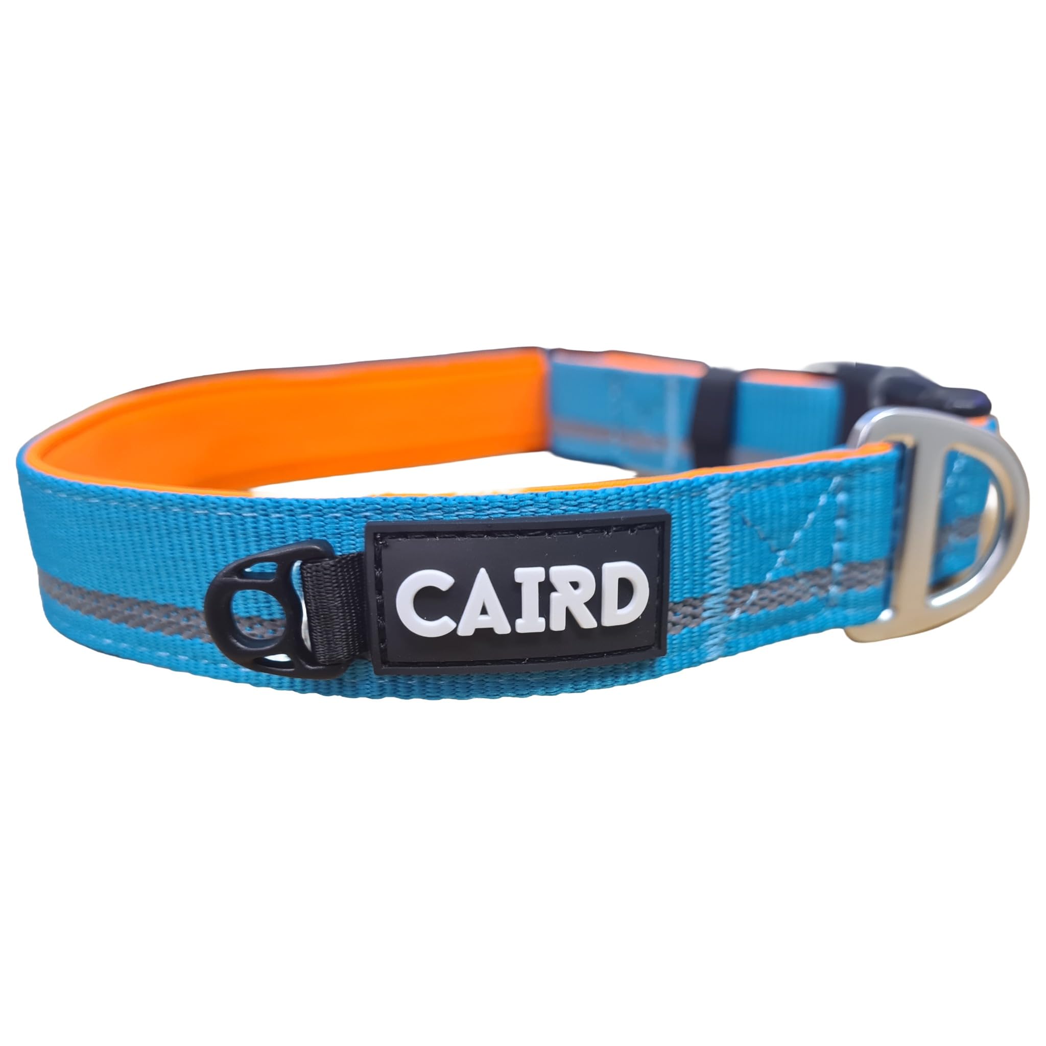 Collier chien nylon durable CAIRD taille M réglable contre les fuites turquoise