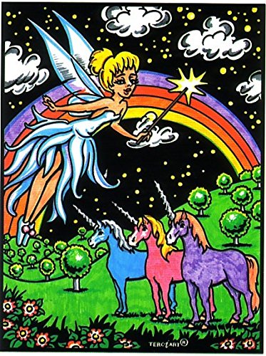 terciart para colorear en terciopelo decoración de hadas y unicornioM135