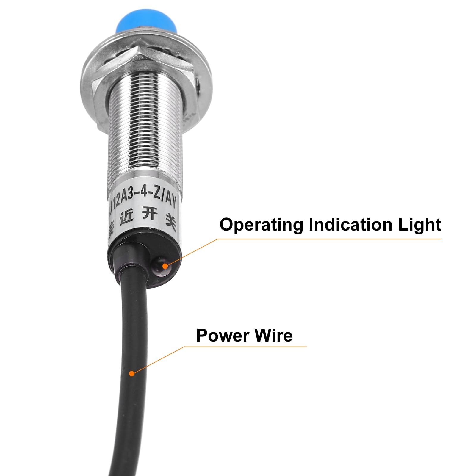 QUARKZMAN Capteur D'Approche Inductif M12 Interrupteur De Proximité NC Normalement Fermé PNP Distance De Détection 4mm, DC 6-36V LJ12A3-4-Z/AY, 3.3ft, 5Pcs