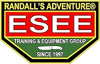 Vista 3 de ESEE -3 1095 acero al carbono, funda negra (hoja verde venom, verde neónnegro G-10 mango 3D)