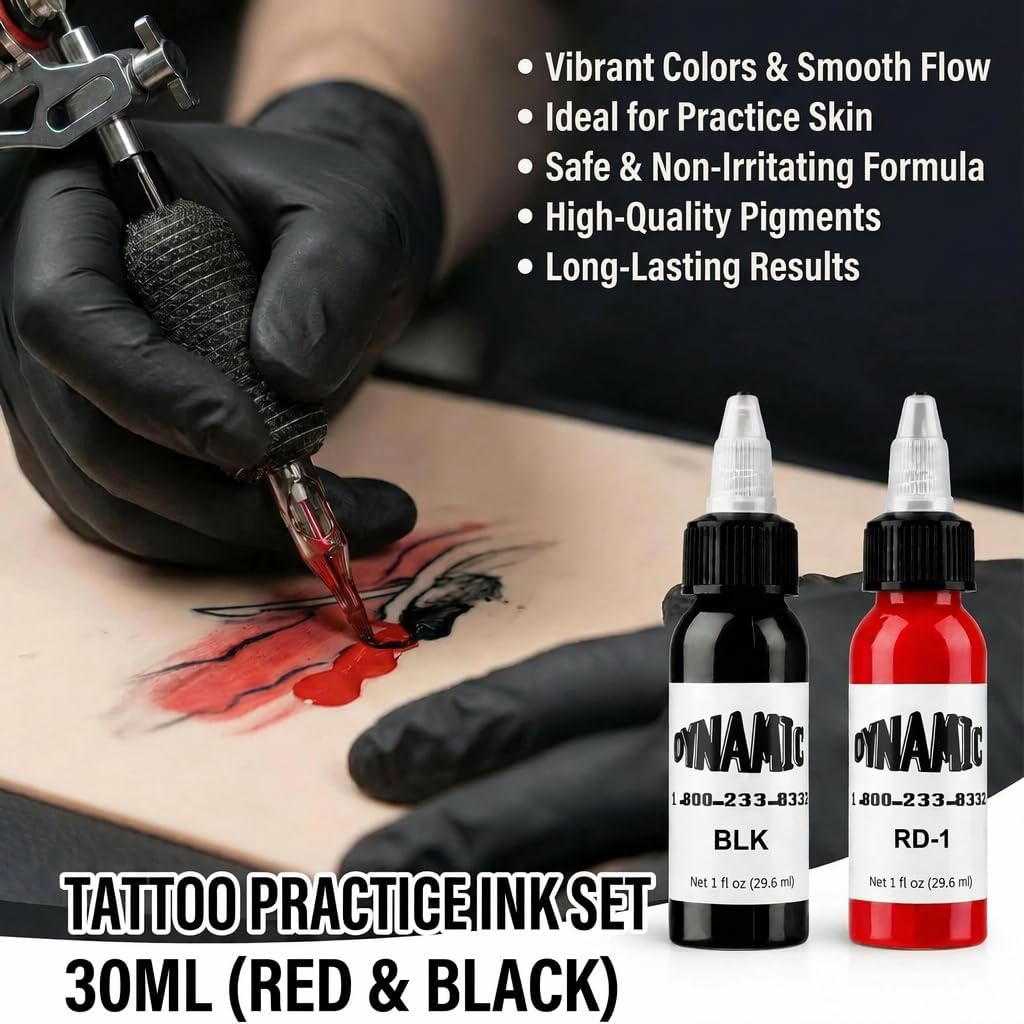 3pcs 30ml Professional Tattoo Ink Red and Black Tattoo Inks Ink Tattoo Vegan Formula with Standard Pigmentation for Coloring Mix Contour and Match image 5