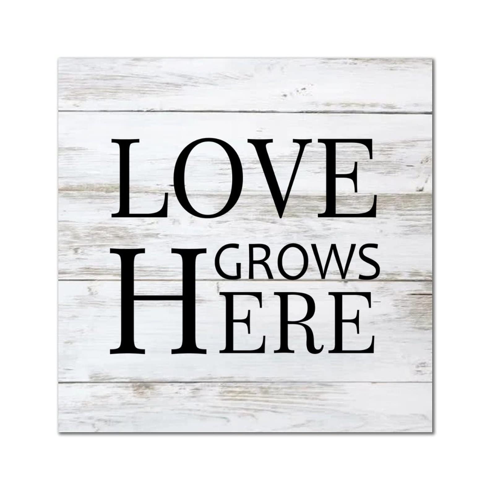 Plaque en bois Love Grows Here cadeau pendaison de cremaillere