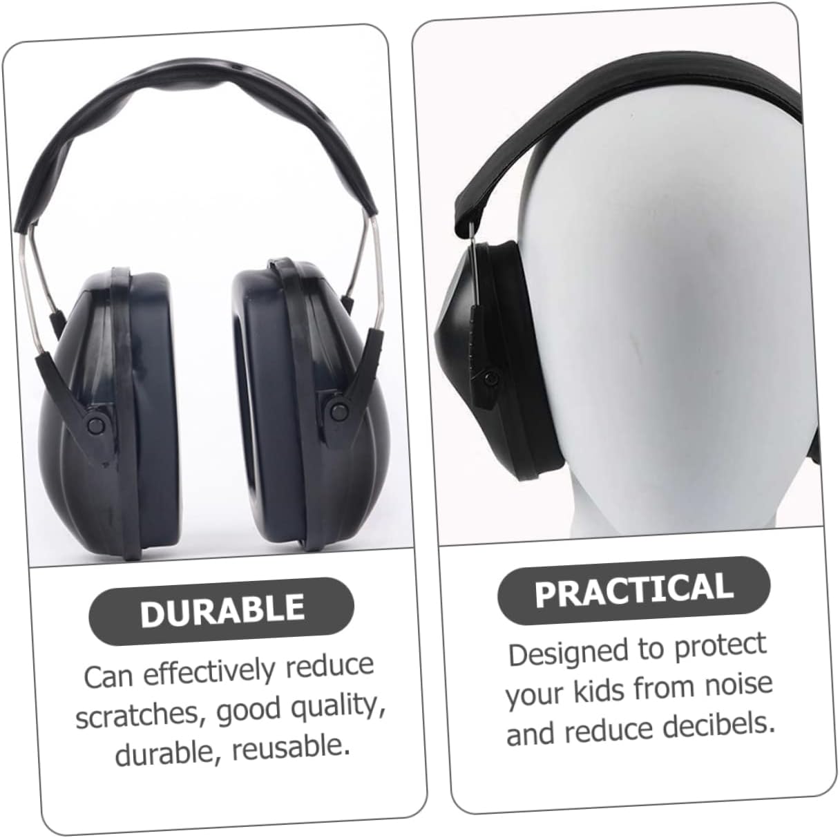 Noise Cancelling Earmuff for Hearing Protection Soft Ear Cover for Durable Noise Reduction Black