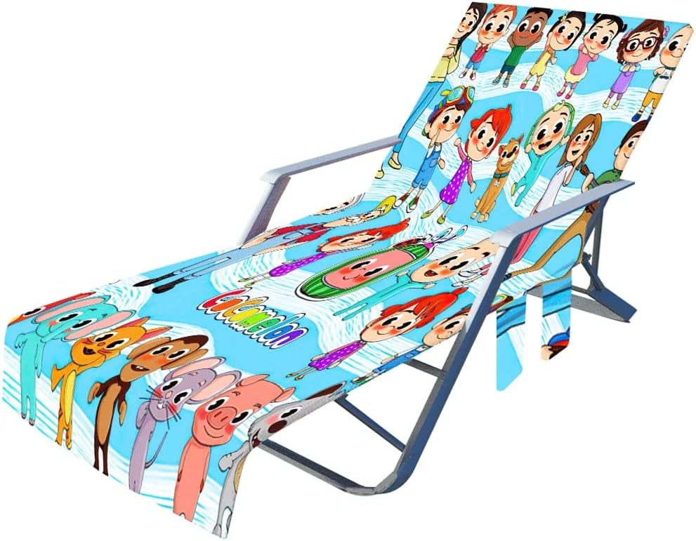 Beach Chair Cover Microfiber Chaise Lounge Towel Cover