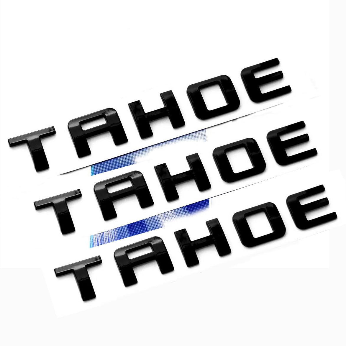 Yoaoo 3pack OEM Nameplate Emblem 3D Badge Replacement for Tahoe Gloss Black