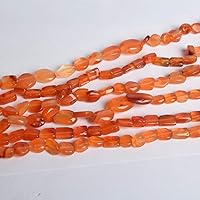 Vista 3 de Cuentas de cornalina natural, hilo de energía curativa de aproximadamente 58.50 quilates, Joya, cornalina mejorada