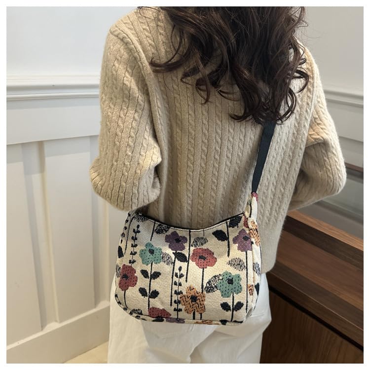 Bolso de hombro para mujer estilo nacional con correa ajustable miniatura 2