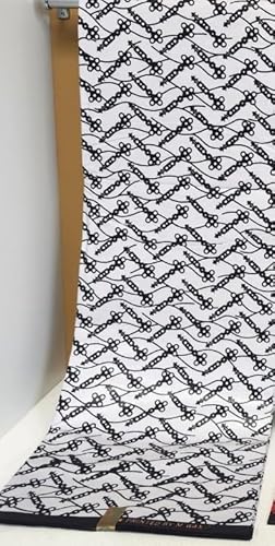 6 Yards, African Prints. Keys Pattern Fabric, Black and White