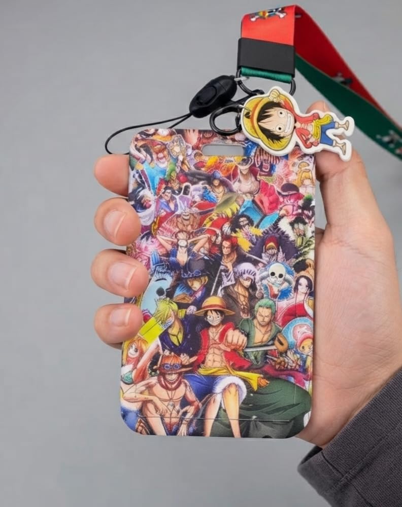 Porte-Carte Dragon One P avec Lanière, Étui à Cartes manga Porte Badge Compact, Porte Cart - Mise en situation et utilisation