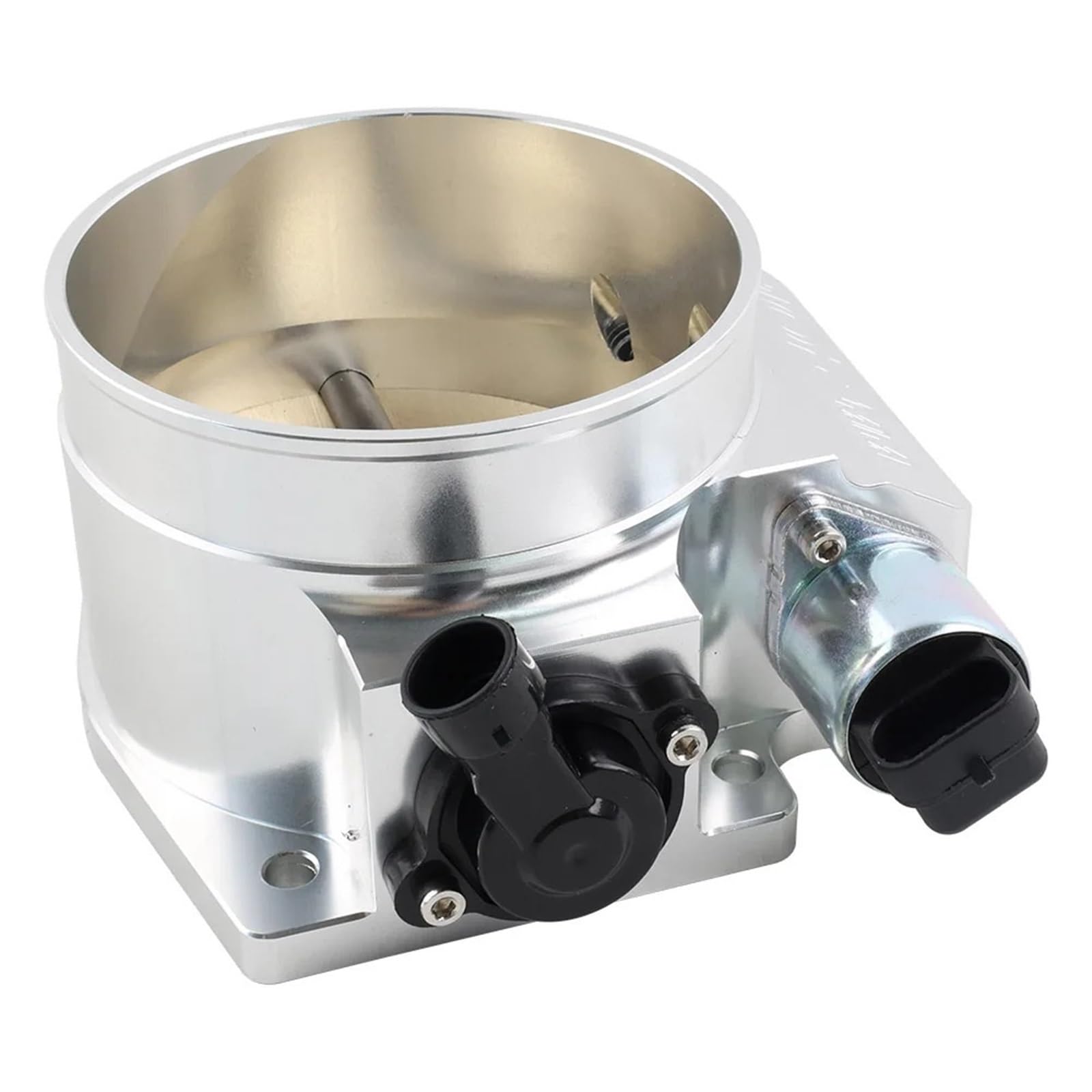 Przepustnica kontroli powietrza Korpus przepustnicy Sliver Billet 102 mm z czujnikiem TPS IAC pasujący do GMC Gen LS1 LS2 LS3 LS6 LSX Przepustnica do samochodu