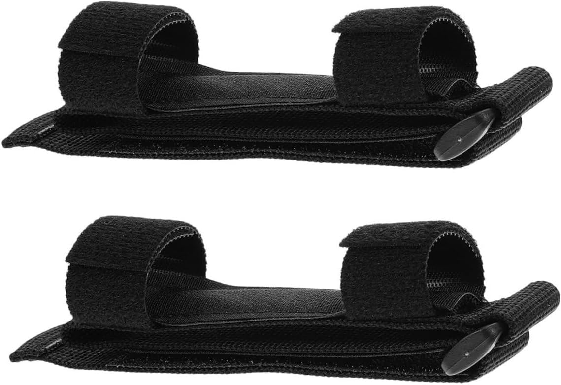 Mikinona 2pcs Adaptive Hand Strap Cuff for Cutlery Utensil Holder with Elastic Strap for Eating Assistance Stable Grip Aid Compatible with Chopsticks Forks Spoons Portable and Versatile for
